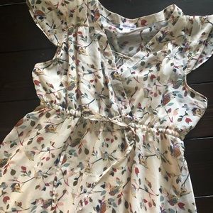 Beautiful leaf and bird maternity dress